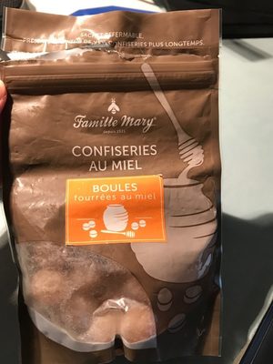 Boules fourrees au miel front packaging