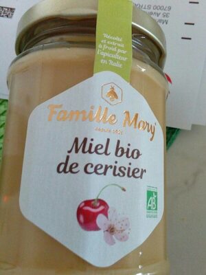Miel bio de cerisier front packaging
