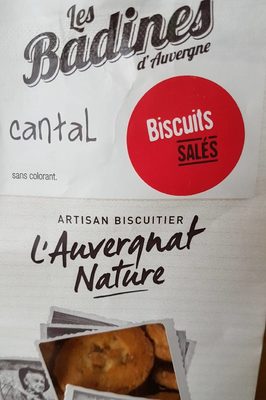 Biscuits salés Cantal front packaging
