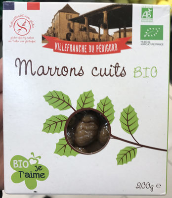 Marrons cuits bio front packaging