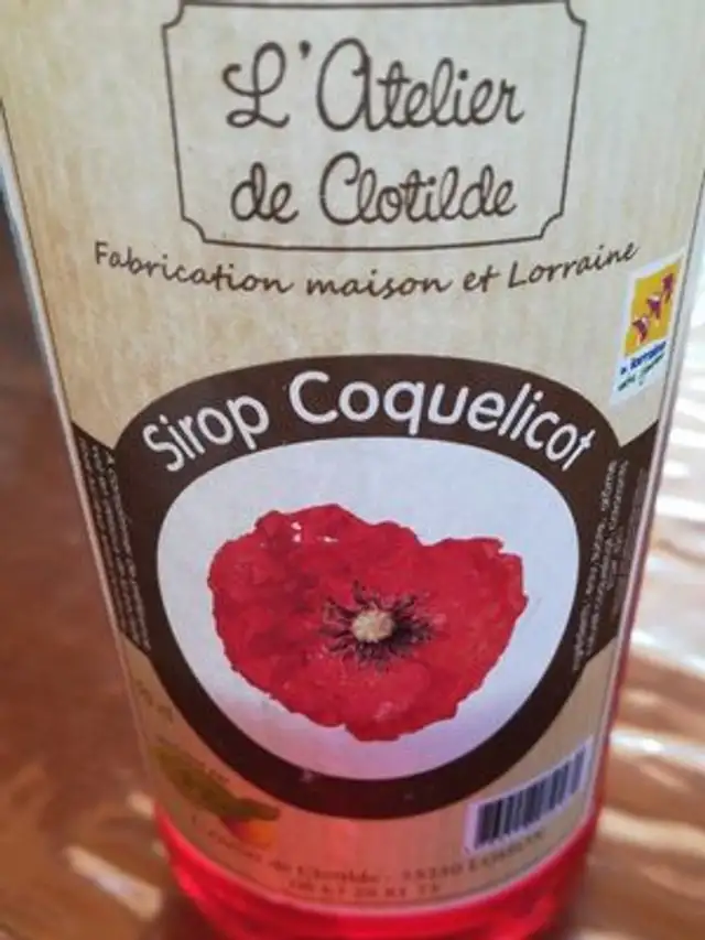 Sirop coquelicot front packaging