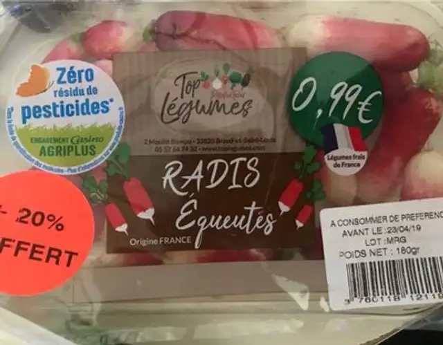 Radis equeutes front packaging
