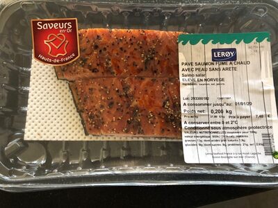 Pave saumon fumé à chaud front packaging