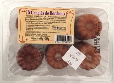 6 canelés de Bordeaux