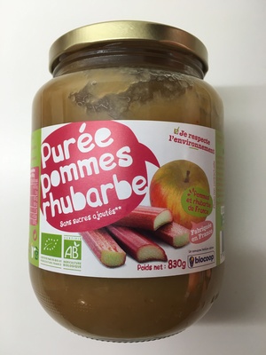 Purée pomme rhubarbe 830g