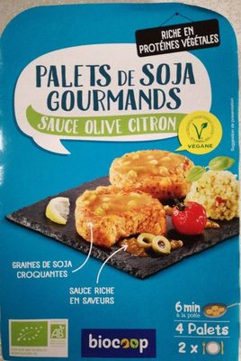 Palets de soja gourmands sauce olive citron