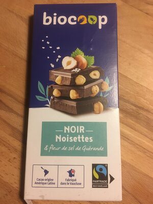 Chocolat noir noisettes sel 70%