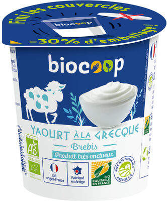 Yaourt grecque nature brebis 400g CC front packaging