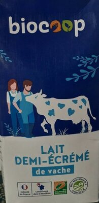 Lait 1/2 écrémé UHT brique 1L 1/2 pal.