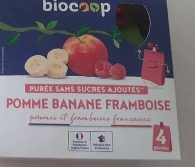 purée sans sucres ajoutés pomme banane framboise