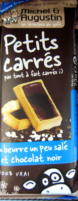 Carrés au beurre, pointe de sel et choco noir