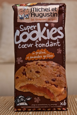 Super Cookies cœur fondant au Praliné et Amandes grillées