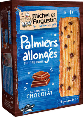 Palmiers pur beurre gouttes de chocolat 120g