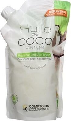 Huile de coco vierge front packaging