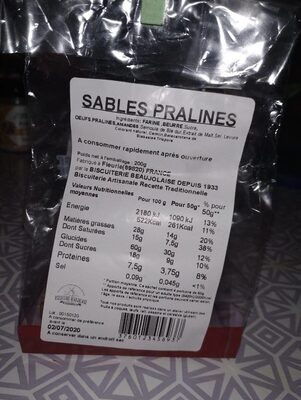 Sablés pralines