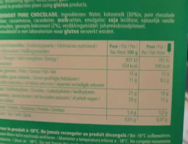 Pop fruit choco lover noix de coco chocolat noir nutrition facts table