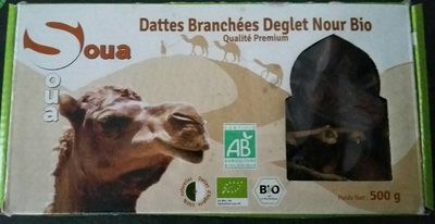 Dattes branchées Deglet Nour bio front packaging