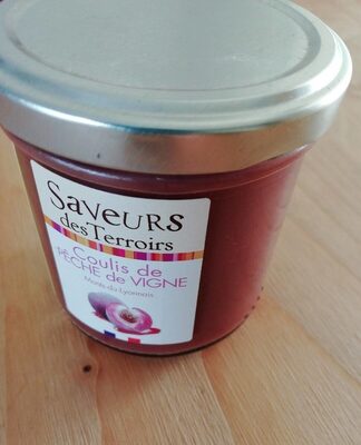 Coulis pêche de vigne front packaging