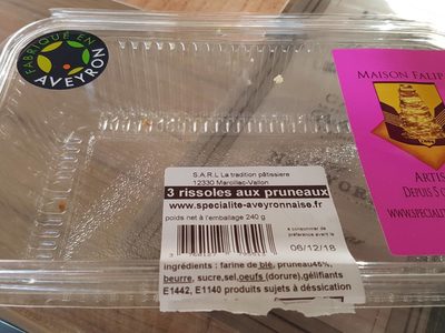 3 rissoles aux pruneaux