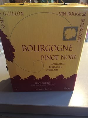 Bourgogne pinot noir front packaging