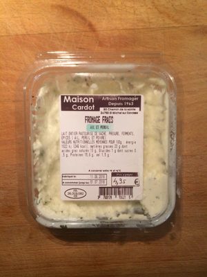 Fromage frais ail et persil Maison Cardot