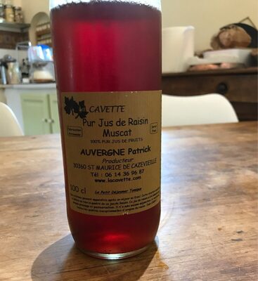 Pur jus de raisin muscat front packaging