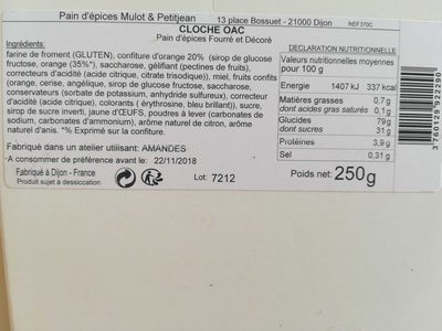 Pain d'épices Cloche