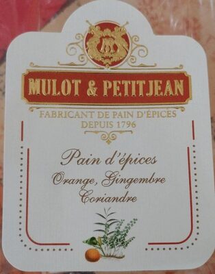 Pain d'épices orange, gingembre, coriandre