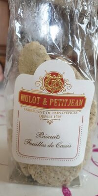 Biscuits feuilles de cassis