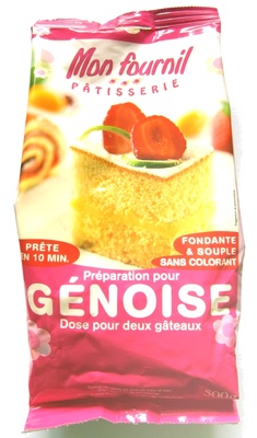 Préparation pour génoise front packaging