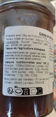 Crème de marrons bio