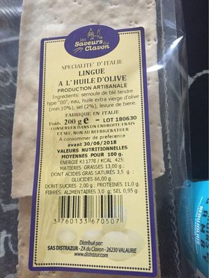 Lingue a l'huile d'olive