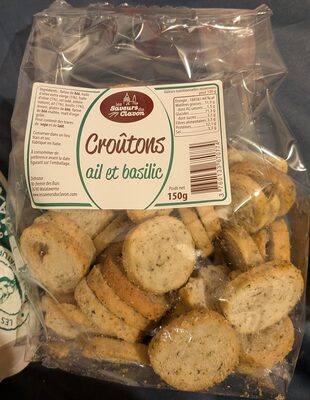 Croûtons ail et basilic front packaging