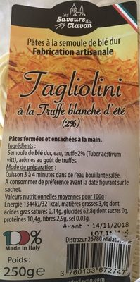 Tagliatoni à la truffe blanche d'été
