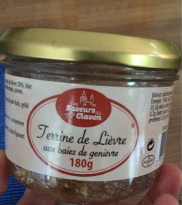 Terrine de lievre aix baies de genievre