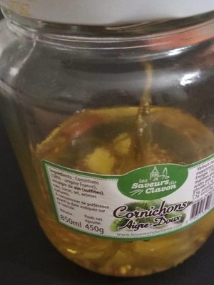 Cornichons aigre-doux front packaging
