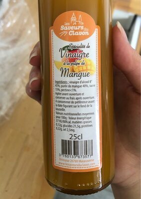 Vinaigre à la pulpe de mangue