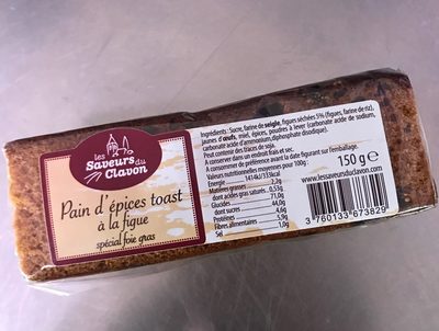 Pain d'épices toast à la figue spécial foie gras front packaging