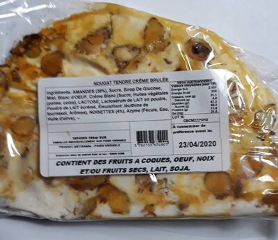 Nougat tendre crème brûlée