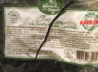 Tortellini à la ricotra et aux épinards