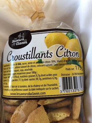 Croustillants citron front packaging