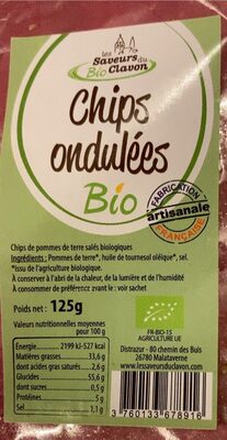 Chips ondulées bio