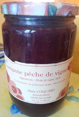 Compote pêche de vigne
