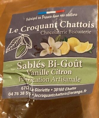 Sablé Bi-Gôut Vanille Citron front packaging