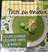 Soupe quinoa legumes verts basilic