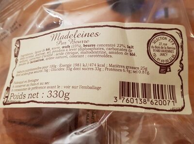 Madeleines pur beurre