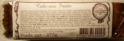 Cake aux fruits front packaging