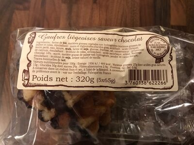 Gaufres liegeoises saveur chocolat