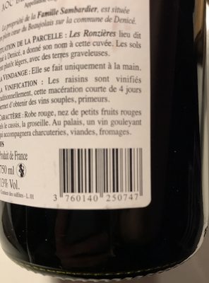 Beaujolais Les Ronzières