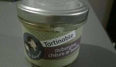 Aubergine chevre basilic front packaging